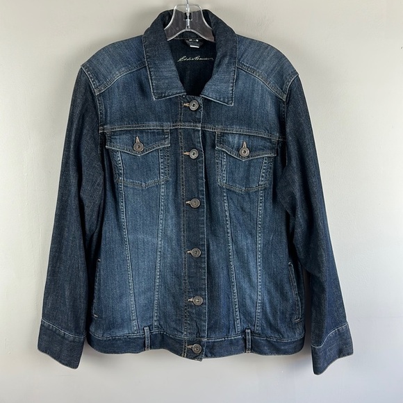 Eddie Bauer Jean Jacket Size 1X - Picture 1 of 15